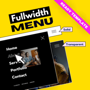 Elementor Full Width Menu + Header
