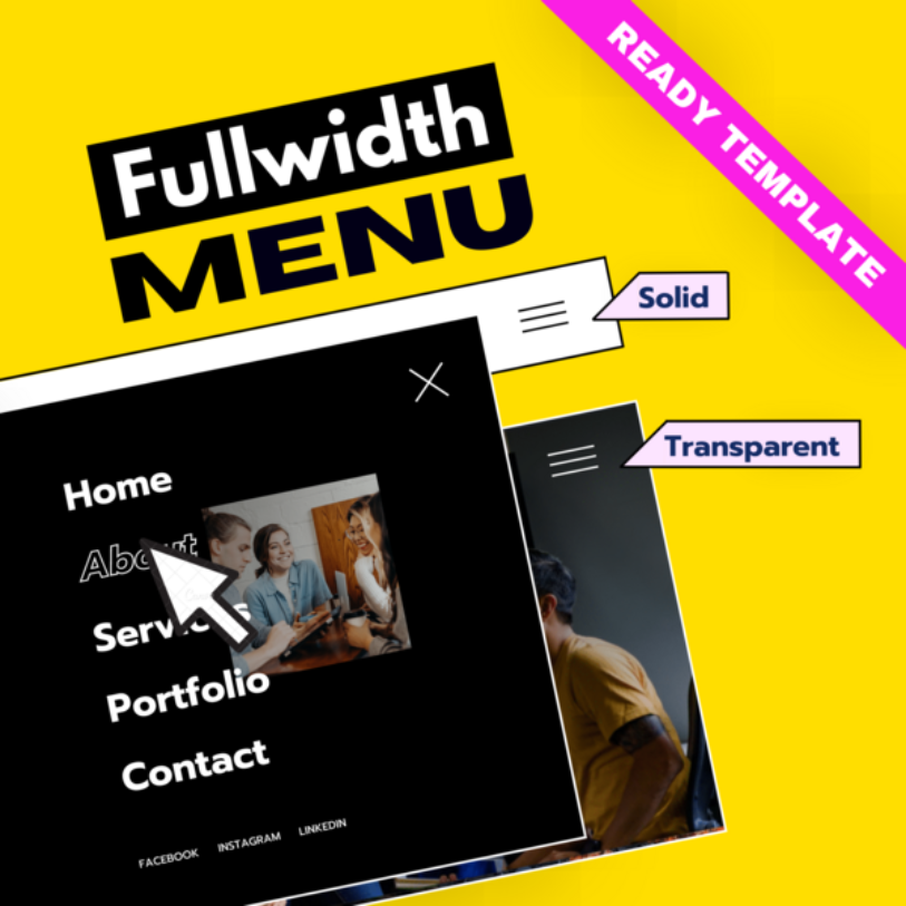 Elementor Full Width Menu + Header