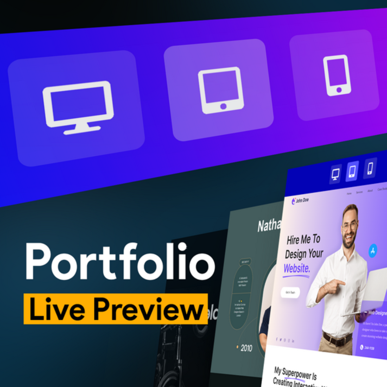 Elementor Portfolio Live Preview Box