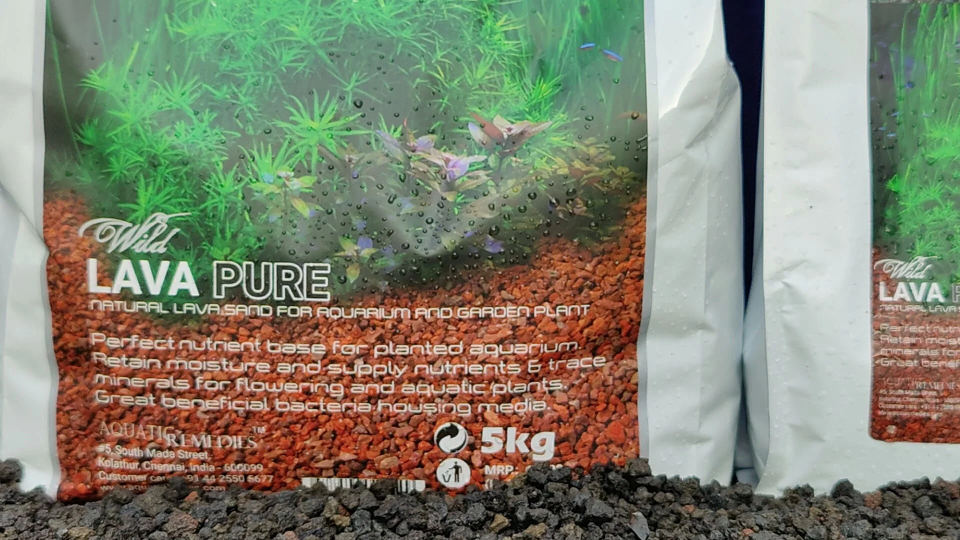 Lava Pure Black – 5KG (Aquascaping Stone)